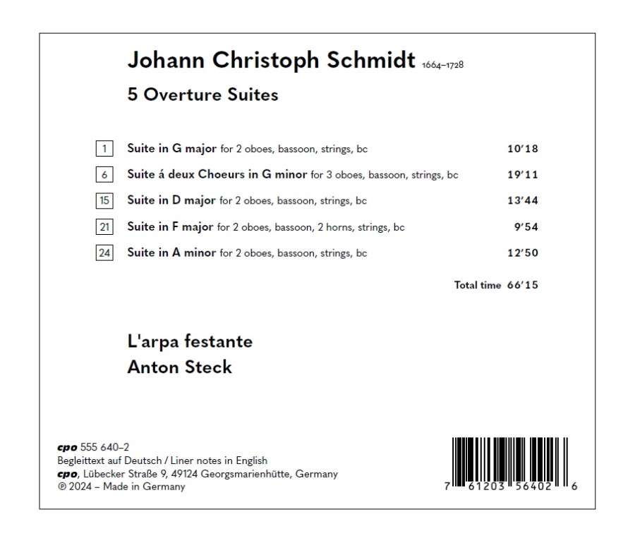 Schmidt: 5 Overture Suites - slide-1