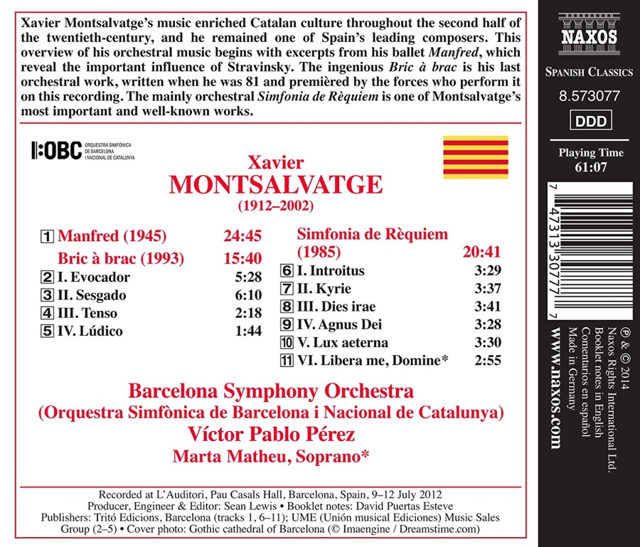 Montsalvatge: Simfonia de Requiem, Manfred, Bric à brac - slide-1