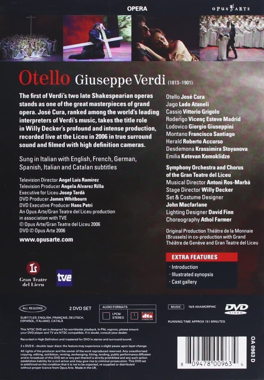 Verdi: Otello (2 DVD)  Gran Teatre del Liceu, Barcelona 2006 - slide-1