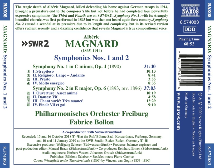 Magnard: Symphonies Nos. 1 and 2 - slide-1