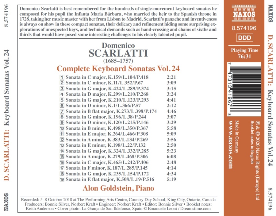 Scarlatti: Complete Keyboard Sonatas Vol. 24 - slide-1