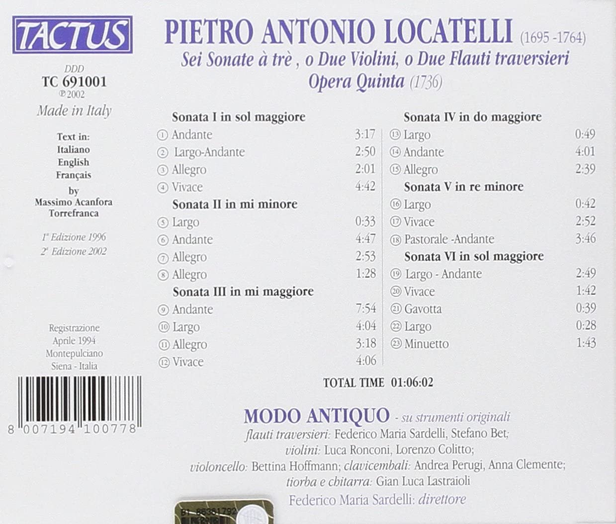 Locatelli: Sonate a tre op. V - slide-1