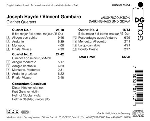 Haydn: Clarinet Quartets - slide-1