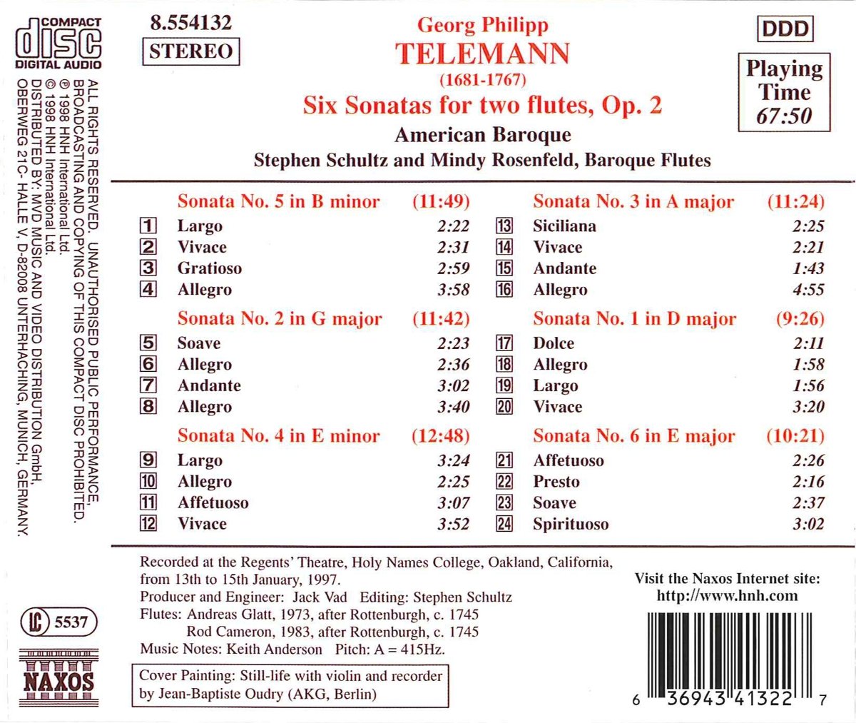 TELEMANN: Six Sonatas for Two - slide-1