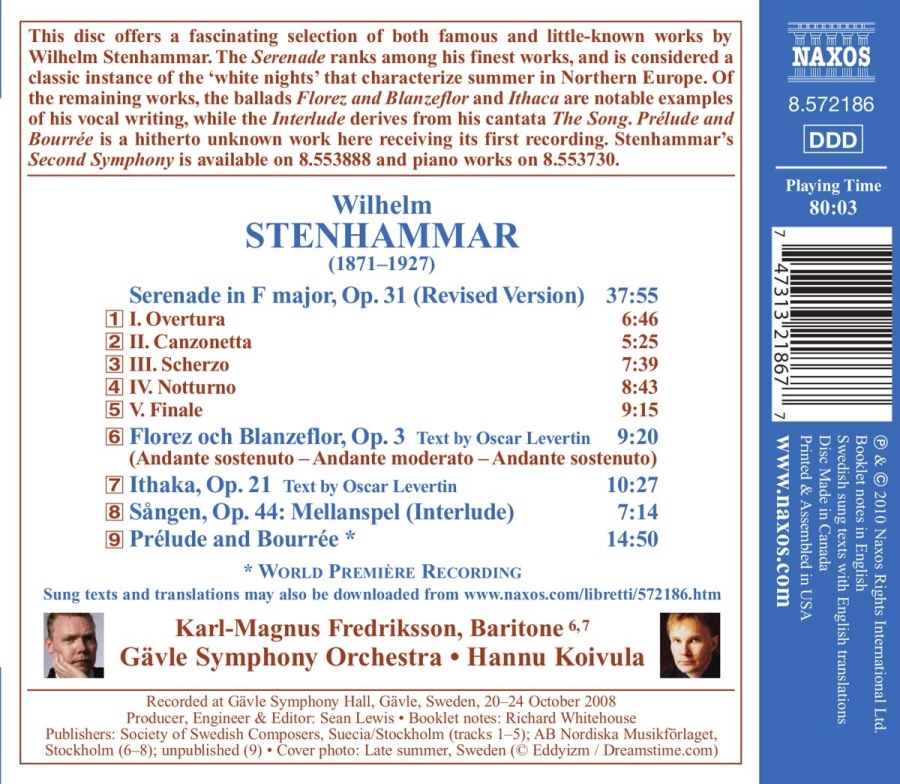 Stenhammar: Serenade, Florez och Blanzeflor, Ithaca - slide-1