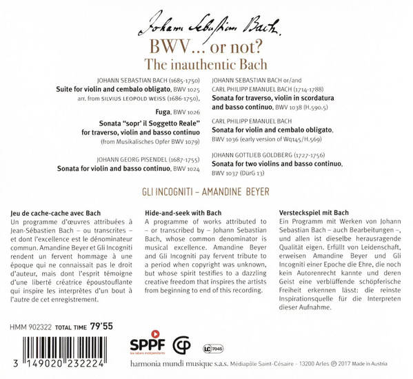 BWV... or not ? - utwory przypisywane Bachowi - slide-1