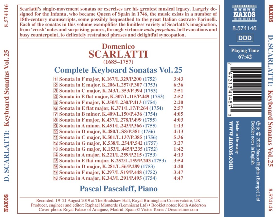 Scarlatti: Complete Keyboard Sonatas Vol. 25 - slide-1