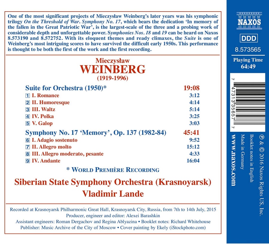 WEINBERG: Symphony No. 17 ‘Memory’ Suite for Orchestra - slide-1