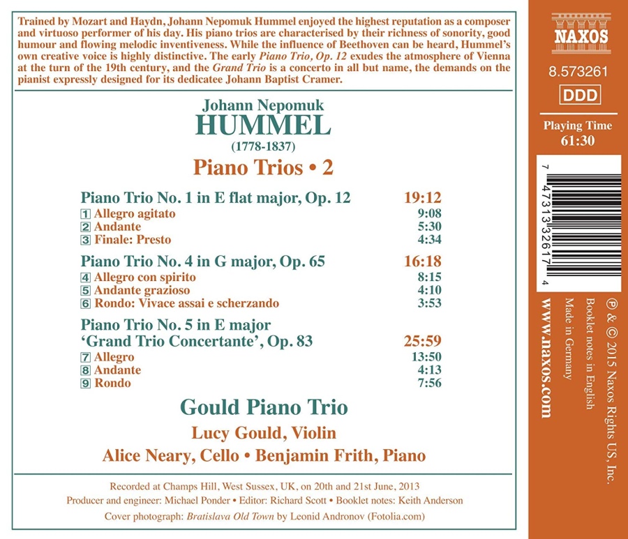 Hummel: Piano Trios Vol. 2 - Nos. 1, 4 & 5 - slide-1