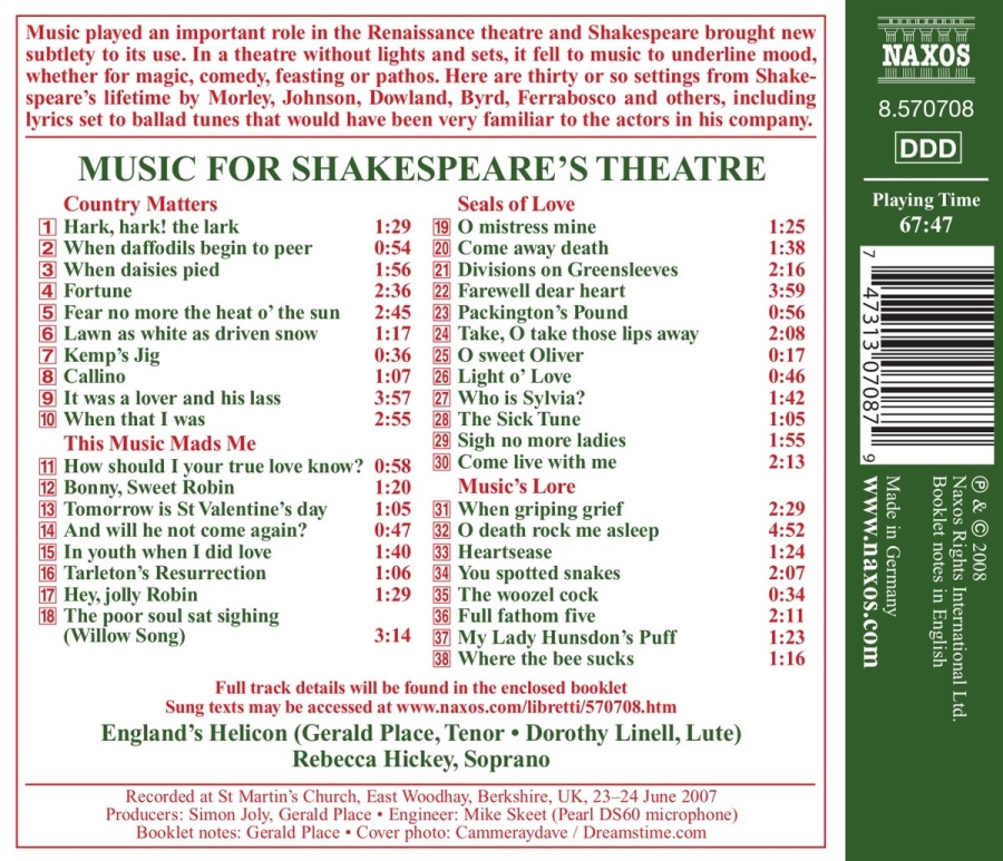 Music for Shakespeare's Theatre - slide-1