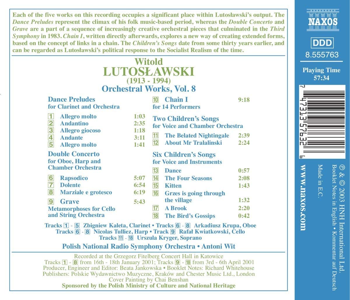 Lutosławski: Orchestral Works Vol. 8 - slide-1