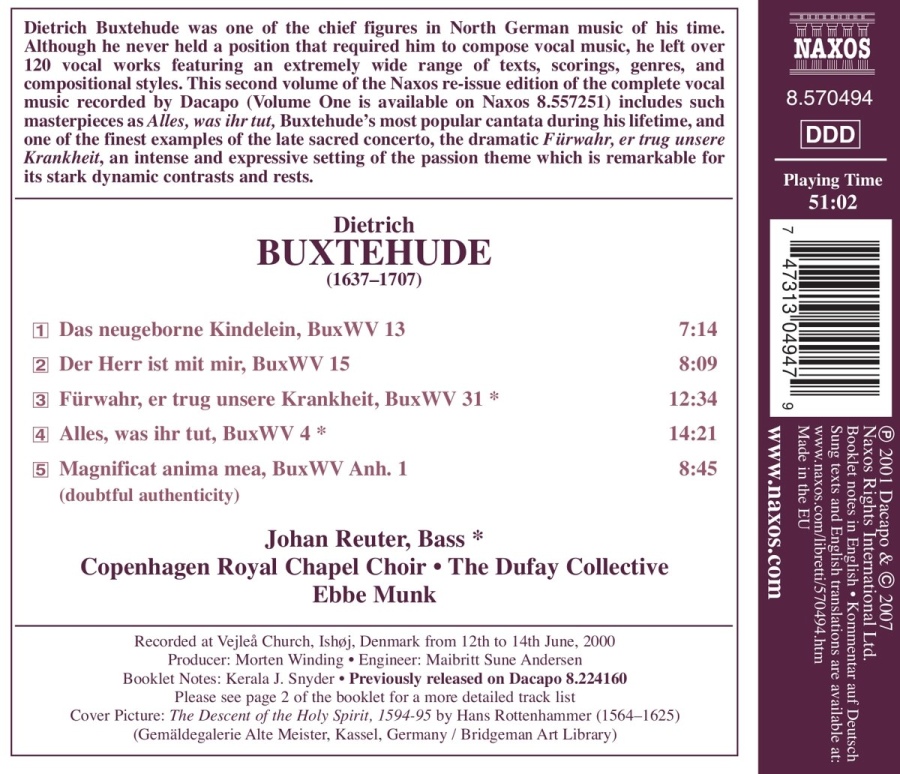 Buxtehude Dietrich: Vocal Music Vol. 2 - slide-1