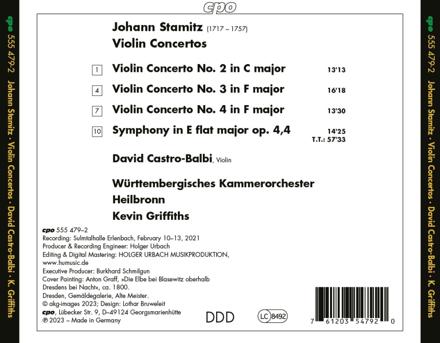 Stamitz: Three Violin Concertos; Symphony - slide-1