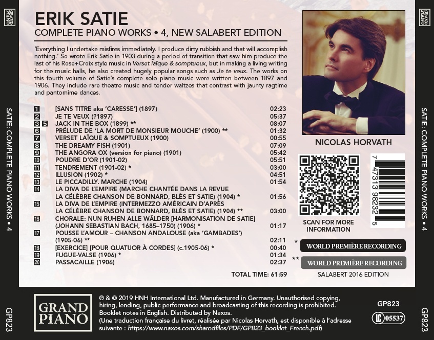 Satie: Complete Piano Works Vol. 4 - slide-1