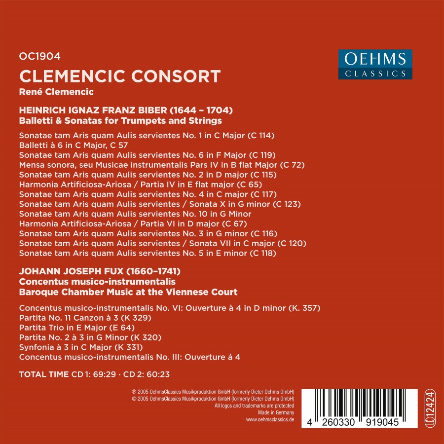 Biber: Balletti & Sonatas for Trumpets and Strings; Fux: Concentus musico-instrumentalis - slide-1
