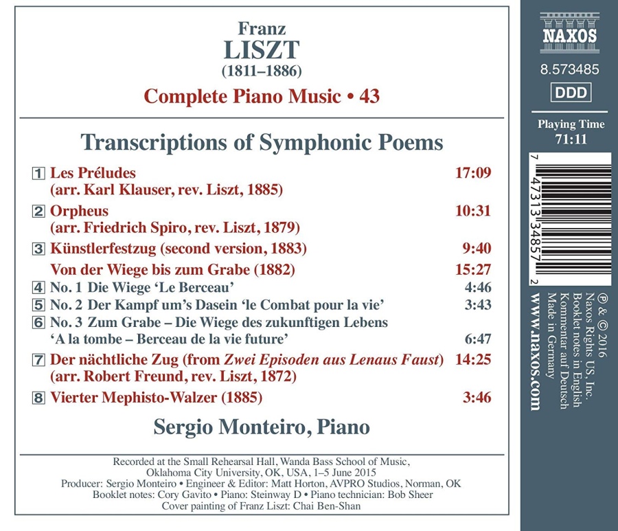 Liszt: Complete Piano Music Vol. 43 - Transcriptions of Symphonic Poems - slide-1