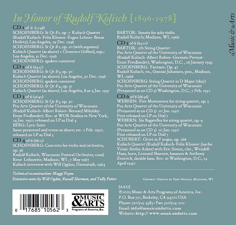In Honor of Rudolf Kolisch - slide-1