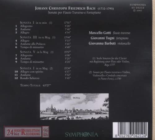 Bach JCF: Sonatas For Transverse Flute And Fortepiano - slide-1