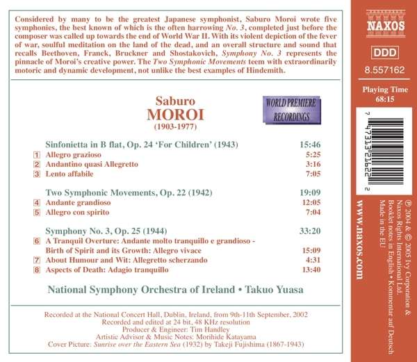 MOROI: Symphony No. 3; Two Symphonic Movements - slide-1