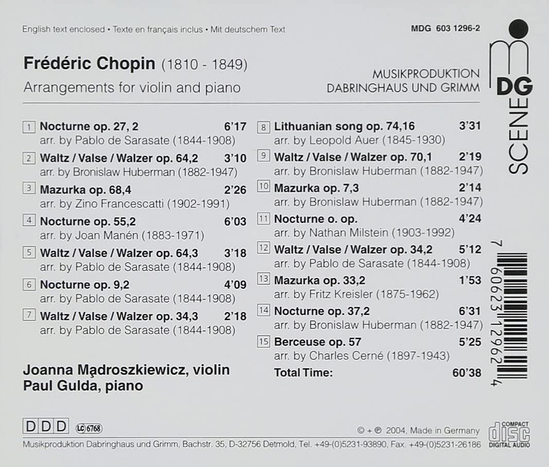 Chopin: Arrangements for Violin & Piano - slide-1