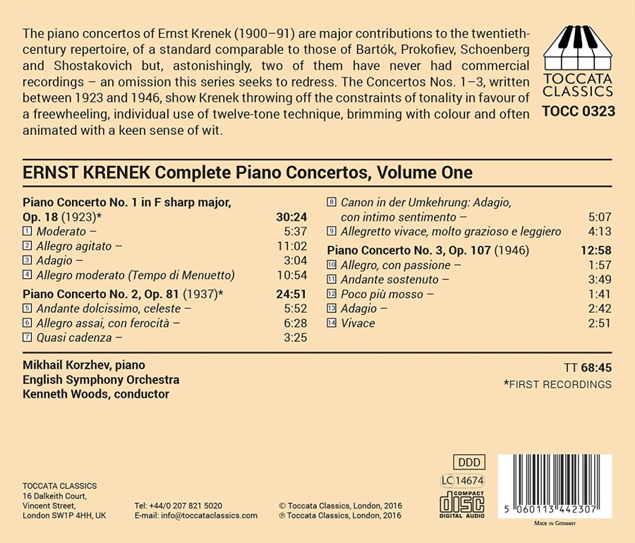 Krenek: Complete Piano Concertos Vol. 1 - slide-1