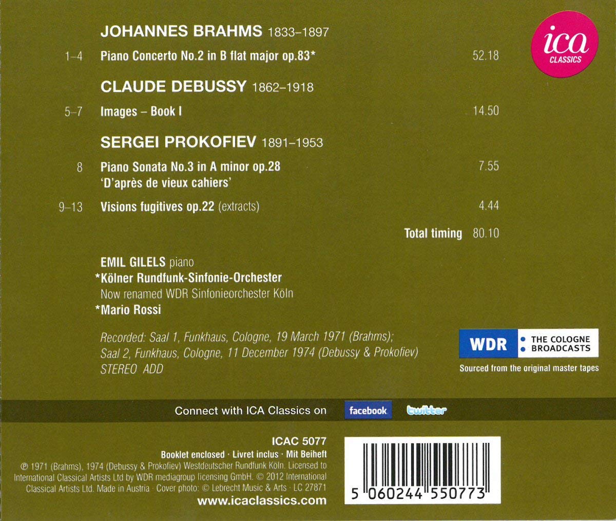 Brahms: Piano Concerto No. 2, Debussy: Images, Sonata No. 3, Visions fugitives - slide-1