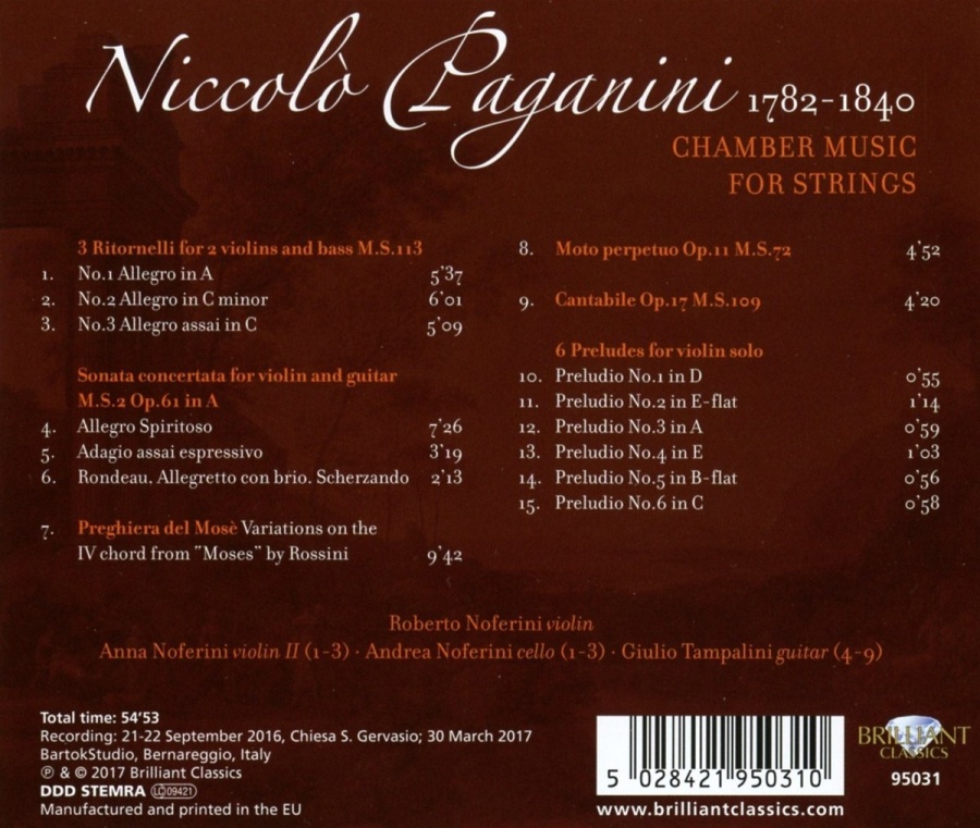 Paganini: Chamber Music for Strings - slide-1