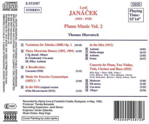JANACEK: Piano Music vol. 2 - slide-1