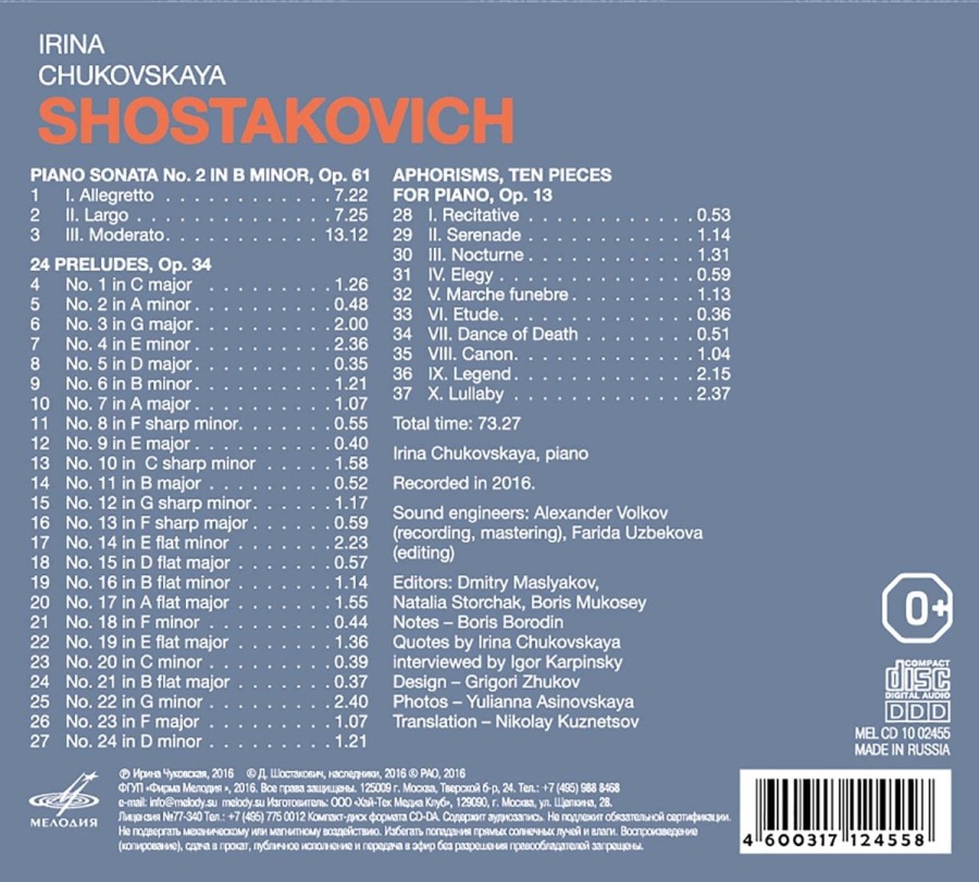 Shostakovich: Piano Sonata No. 2 24 Preludes Op. 34 Aphorisms - slide-1