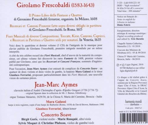 Frescobaldi: Fantasie (1608), Ricercari & Canzoni (1615), Fiori Musicali (1635) - slide-1