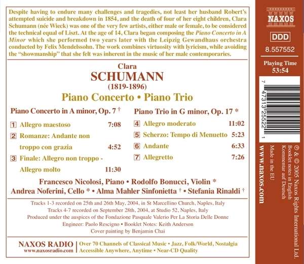 SCHUMANN Clara: Piano Concerto in A Minor; Piano Trio in G Minor - slide-1