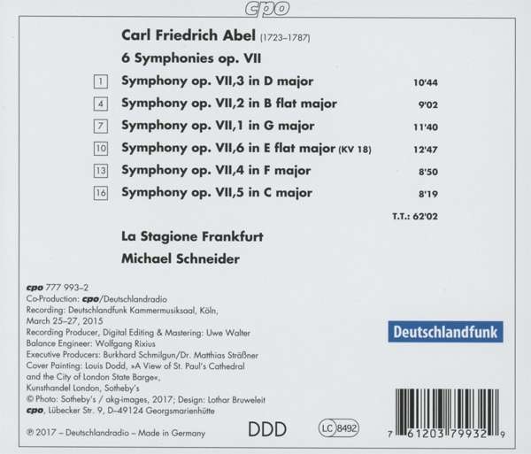 Abel: 6 Symphonies op. VII - slide-1