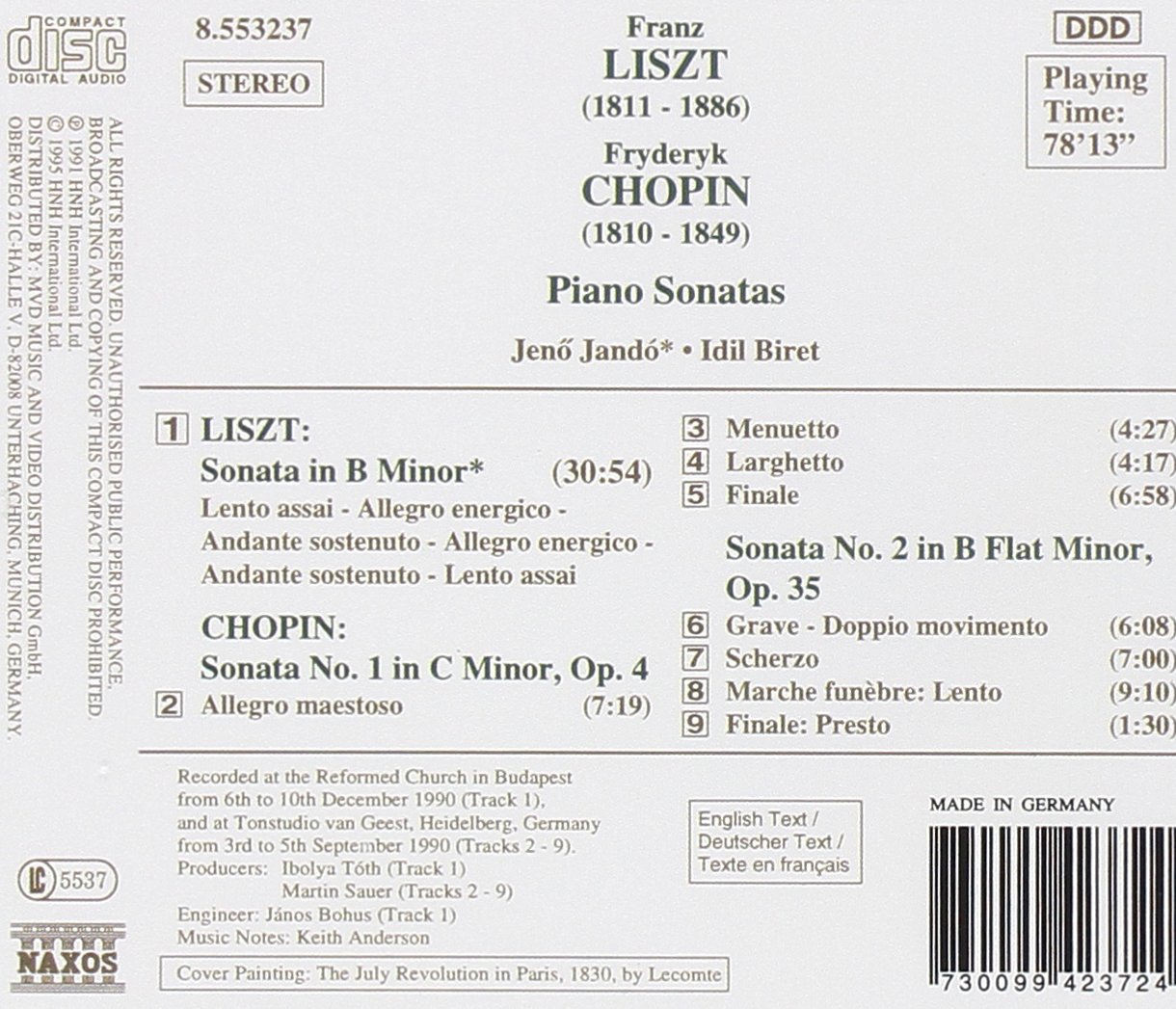 LISZT / CHOPIN: Piano Sonatas - slide-1