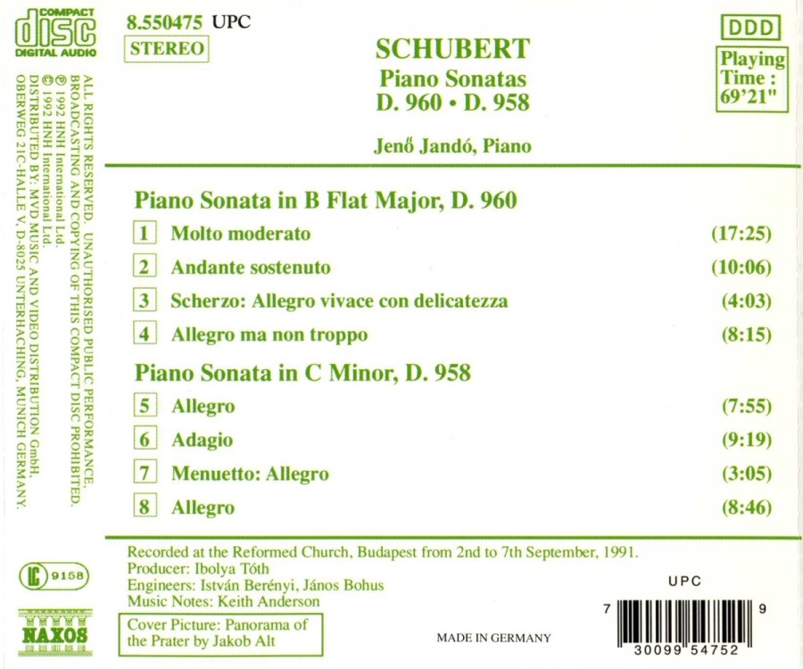 Schubert: Piano Sonatas Nos. 21, D. 960 and 19, D. 958 - slide-1