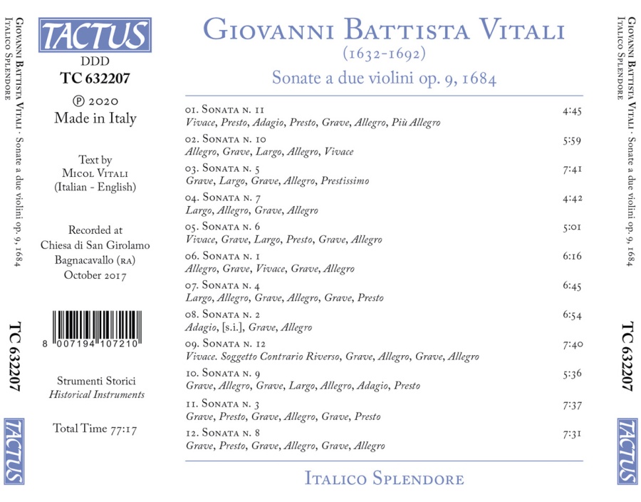 Vitali: Sonate a due violini op. 9, 1684 - slide-1