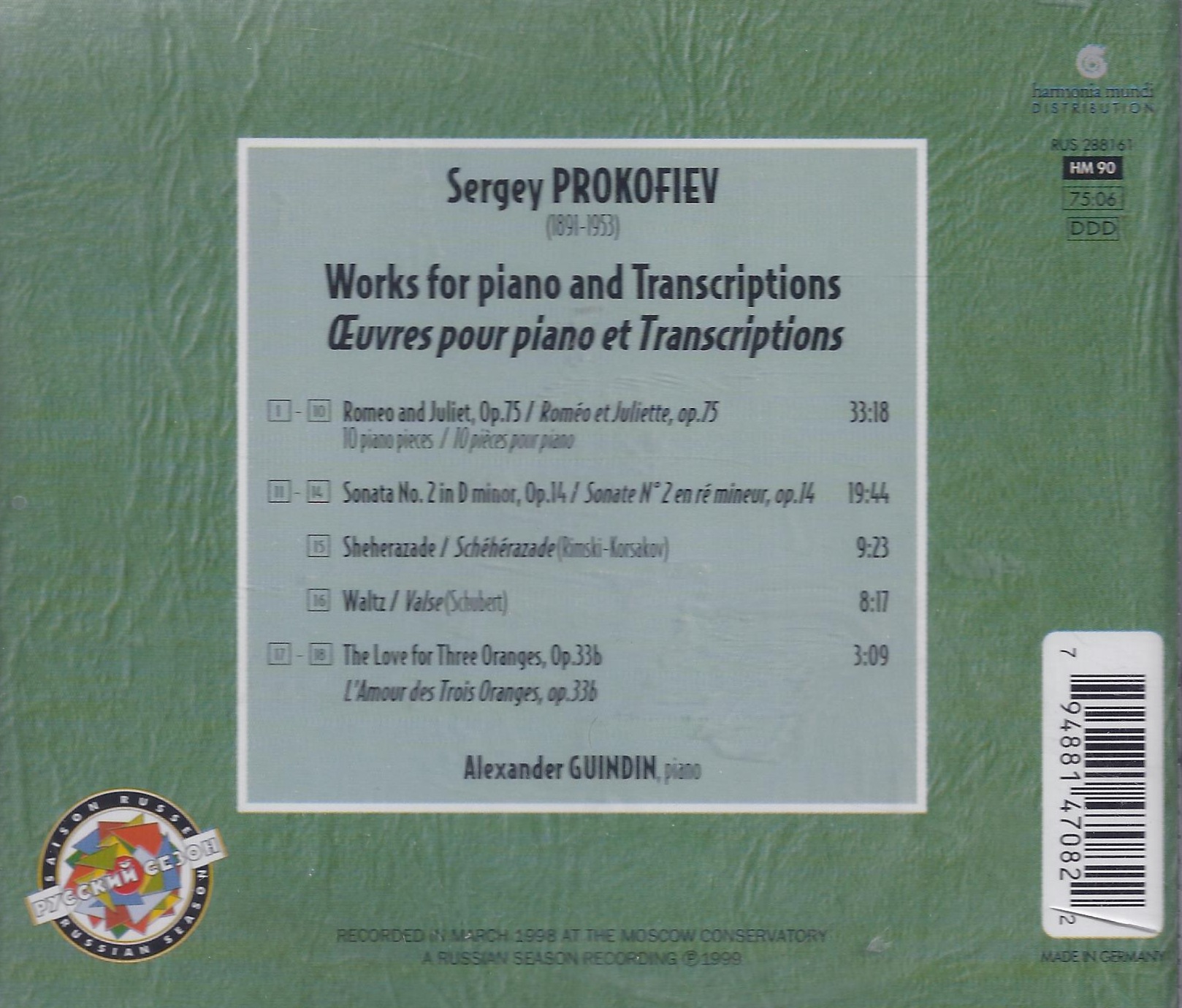 Prokofiev: Works For Piano - slide-1