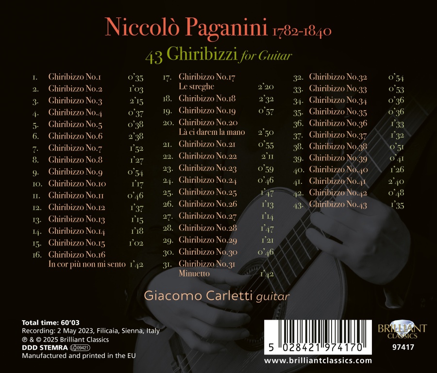 Paganini: 43 Ghiribizzi for Guitar - slide-1