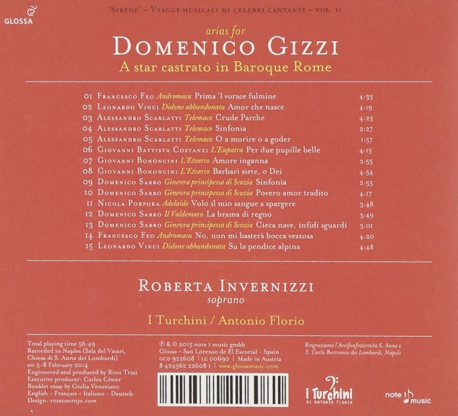 Arias for Domenico Gizzi – Vinci, Scarlatti, Bononcini, Porpora, - slide-1