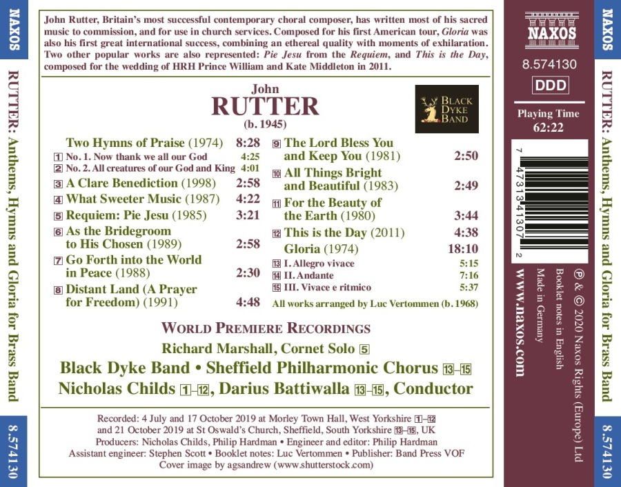 Rutter: Anthems, Hymns and Gloria for Brass Band - slide-1