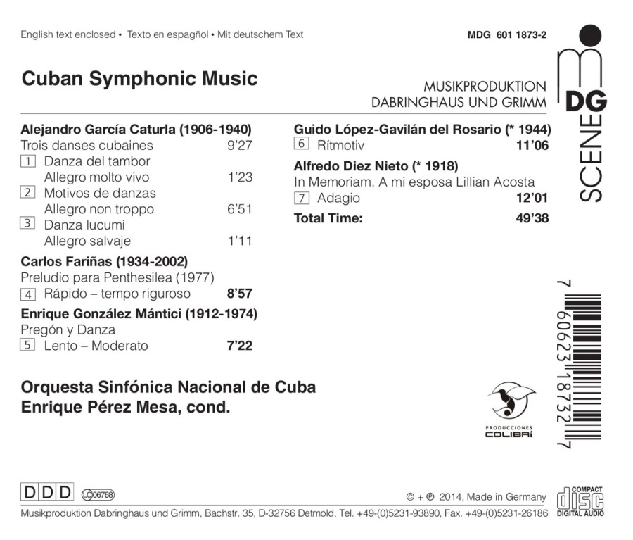 Cuban Symphonic Music - García Caturla; Fari?as; González Mántici; Lopez-Gavilán; Diez Nieto - slide-1