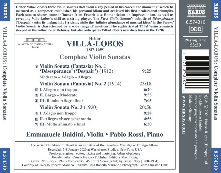 Villa-Lobos: Complete Violin Sonatas - slide-1