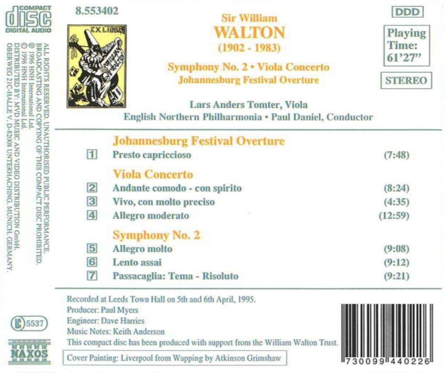 WALTON: Symphony No. 2, Viola Concerto - slide-1