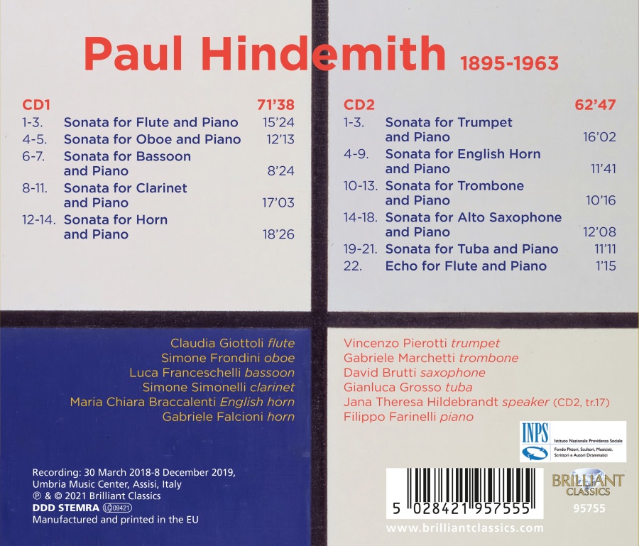 Hindemith: Complete Sonatas for Wind Instruments and Piano - slide-1