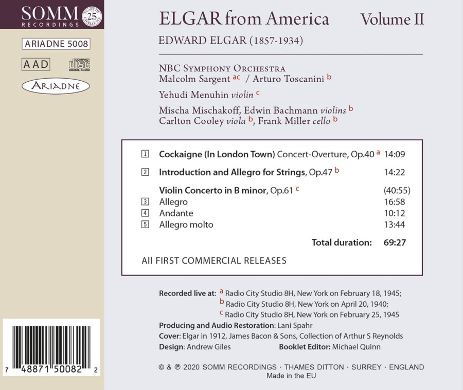 Elgar from America, Volume II - slide-1