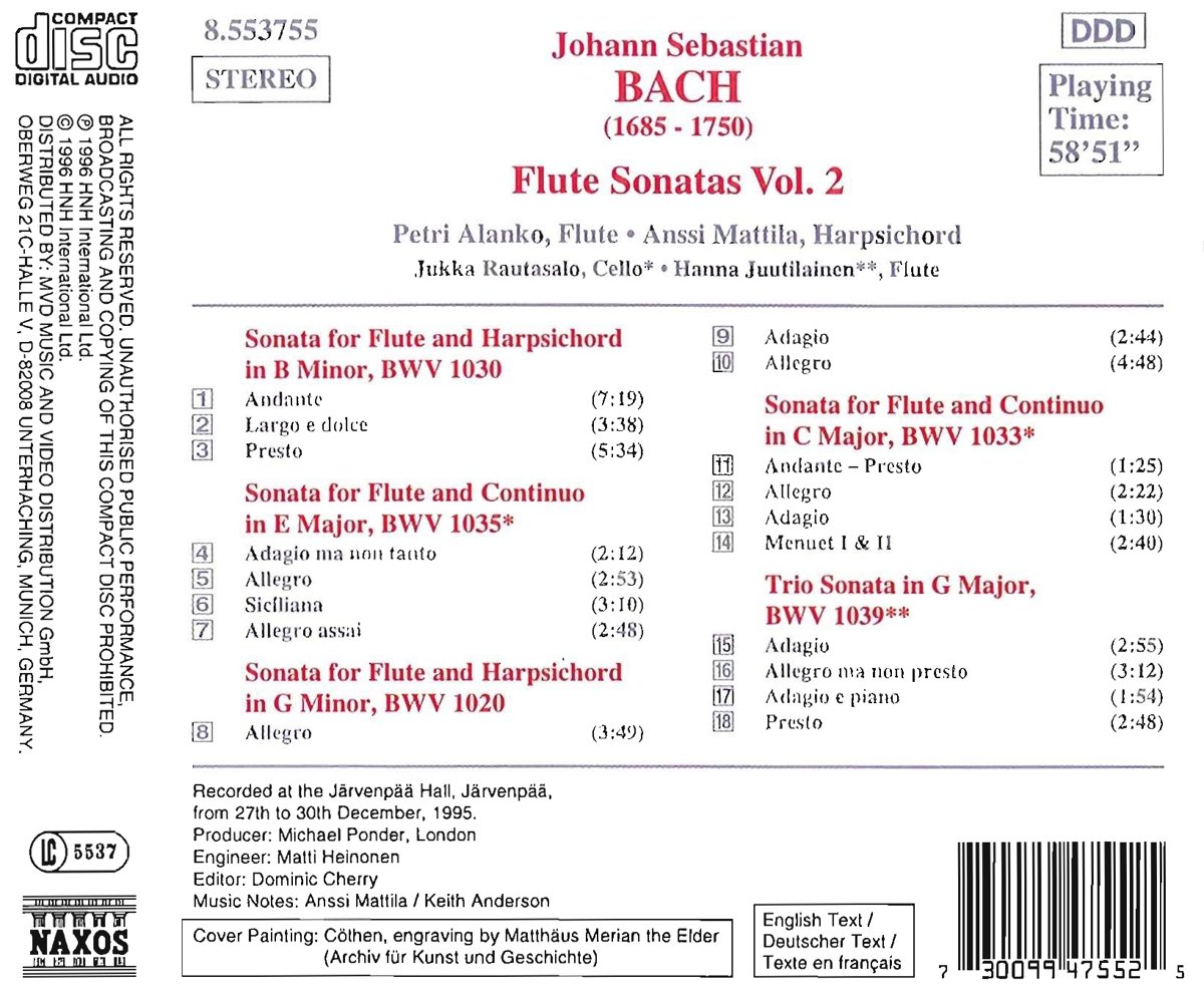 BACH: Flute Sonatas vol. 2 - slide-1