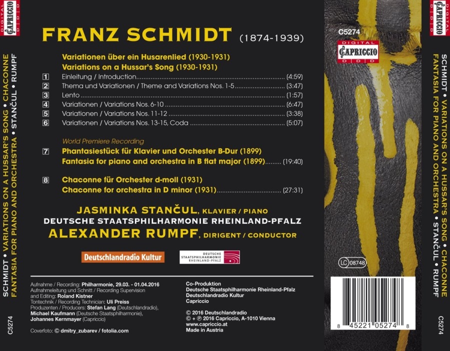 Schmidt: Variations on a Hussar’s Song Fantasia for piano and orchestra Chaconne - slide-1