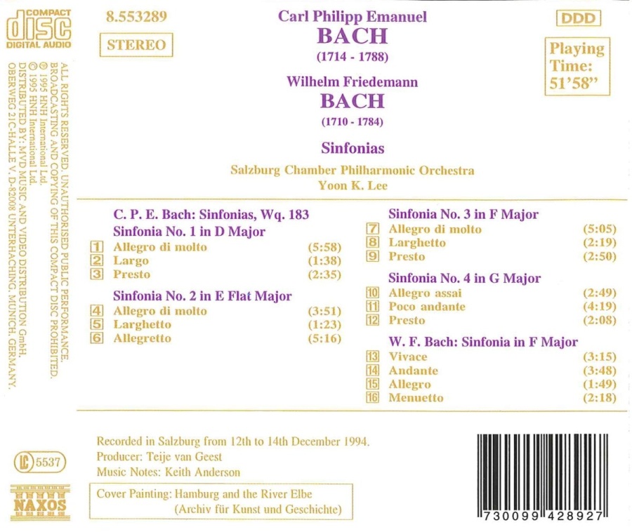 BACH C.P.E.; BACH W.F: Sinfonias - slide-1