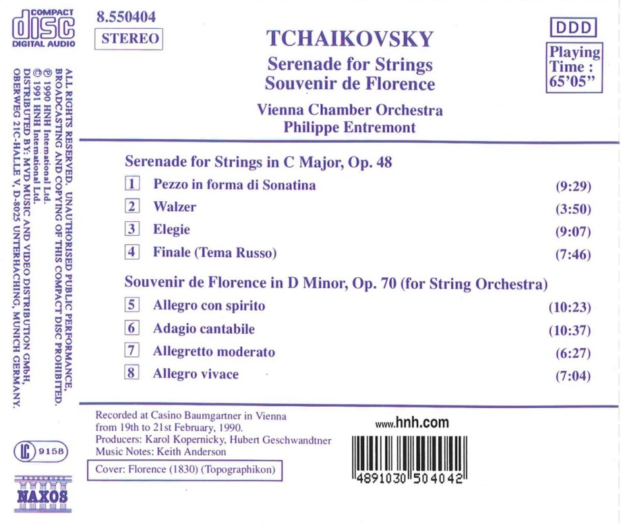 Tchaikovsky: Serenade for Strings, Souvenir de Florence - slide-1
