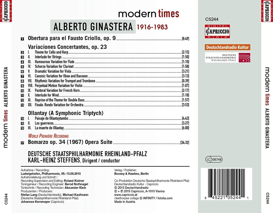 Ginastera: Obertura para el Fausto Criollo Variaciones Concertantes - slide-1