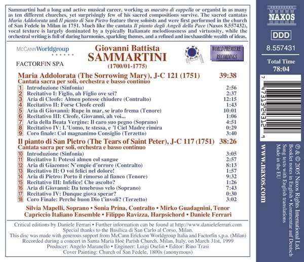 SAMMARTINI: Sacred Cantatas - slide-1